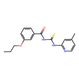 N-[(4-methylpyridin-2-yl)carbamothioyl]-3-propoxybenzamide structure