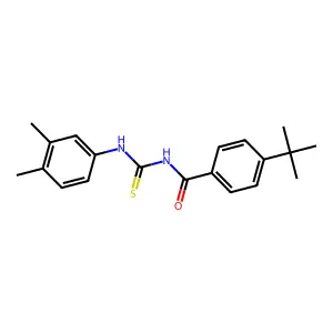 4-tert-butyl-N-[(3,4-dimethylphenyl)carbamothioyl]benzamide structure