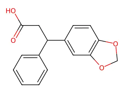 3-(1,3-Benzodioxol-5-yl)-3-phenylpropanoic acid structure