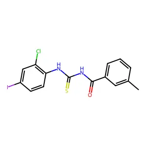 N-[(2-chloro-4-iodophenyl)carbamothioyl]-3-methylbenzamide structure