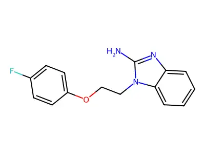 1-[2-(4-Fluoro-phenoxy)-ethyl]-1H-benzoimidazol-2-ylamine structure