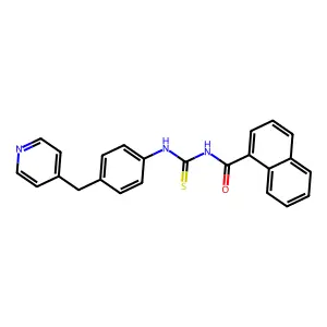 N-[[4-(pyridin-4-ylmethyl)phenyl]carbamothioyl]naphthalene-1-carboxamide structure