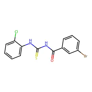 3-bromo-N-[(2-chlorophenyl)carbamothioyl]benzamide structure