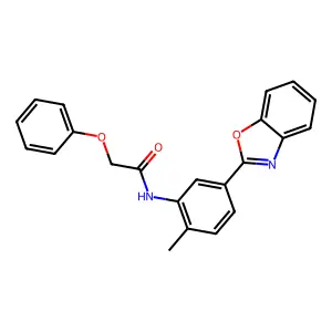 N-[5-(1,3-benzoxazol-2-yl)-2-methylphenyl]-2-phenoxyacetamide structure