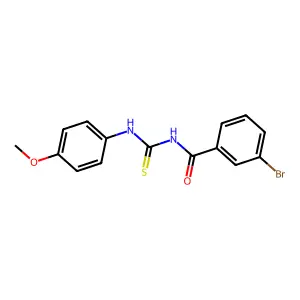 3-bromo-N-[(4-methoxyphenyl)carbamothioyl]benzamide structure