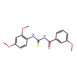 N-[(2,4-dimethoxyphenyl)carbamothioyl]-3-methoxybenzamide structure