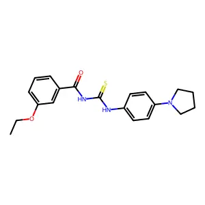 3-ethoxy-N-[(4-pyrrolidin-1-ylphenyl)carbamothioyl]benzamide structure