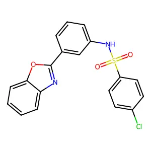 N-[3-(1,3-benzoxazol-2-yl)phenyl]-4-chlorobenzenesulfonamide structure