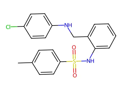 N-[2-[(4-chloroanilino)methyl]phenyl]-4-methylbenzenesulfonamide structure