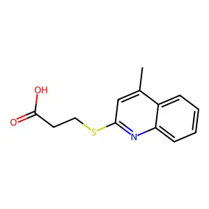 3-(4-Methylquinolin-2-yl)sulfanylpropanoic acid structure