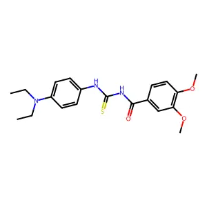 N-{[4-(diethylamino)phenyl]carbamothioyl}-3,4-dimethoxybenzamide structure