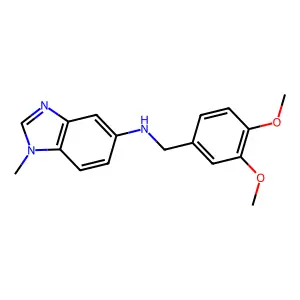 (3,4-Dimethoxy-benzyl)-(1-methyl-1H-benzoimidazol-5-yl)-amine structure