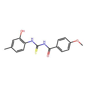 N-[(2-hydroxy-4-methylphenyl)carbamothioyl]-4-methoxybenzamide structure