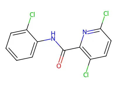 3,6-dichloro-N-(2-chlorophenyl)pyridine-2-carboxamide structure