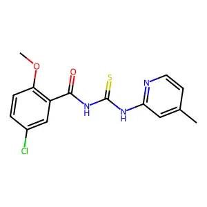 5-chloro-2-methoxy-N-[(4-methylpyridin-2-yl)carbamothioyl]benzamide structure