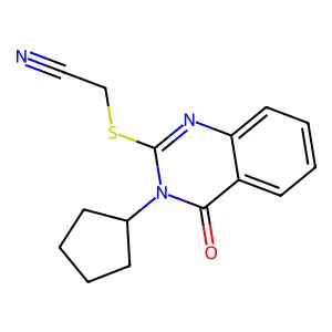 2-(3-Cyclopentyl-4-oxoquinazolin-2-yl)sulfanylacetonitrile structure