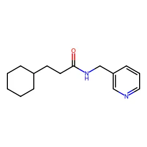 3-cyclohexyl-N-(pyridin-3-ylmethyl)propanamide structure