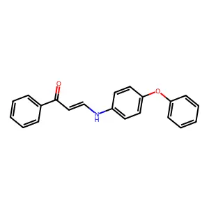 (E)-3-(4-phenoxyanilino)-1-phenylprop-2-en-1-one structure