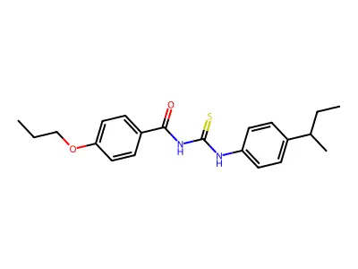 N-{[4-(butan-2-yl)phenyl]carbamothioyl}-4-propoxybenzamide structure