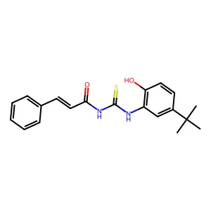 (E)-N-[(5-tert-butyl-2-hydroxyphenyl)carbamothioyl]-3-phenylprop-2-enamide structure