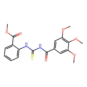 Methyl 2-({[(3,4,5-trimethoxyphenyl)carbonyl]carbamothioyl}amino)benzoate structure