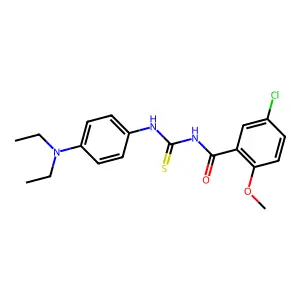 5-chloro-N-[[4-(diethylamino)phenyl]carbamothioyl]-2-methoxybenzamide structure