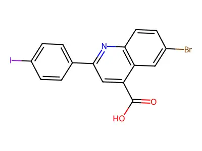 6-Bromo-2-(4-iodophenyl)quinoline-4-carboxylic acid structure