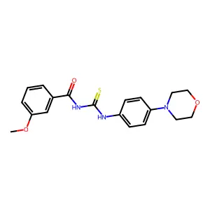 3-methoxy-N-[(4-morpholin-4-ylphenyl)carbamothioyl]benzamide structure