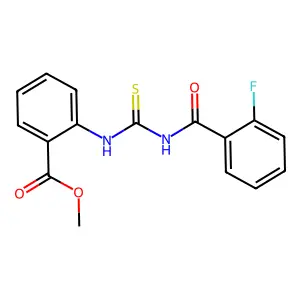 Methyl 2-({[(2-fluorophenyl)carbonyl]carbamothioyl}amino)benzoate structure
