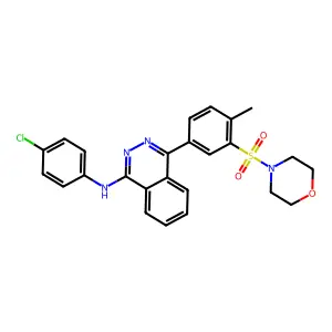 N-(4-chlorophenyl)-4-(4-methyl-3-morpholin-4-ylsulfonylphenyl)phthalazin-1-amine structure