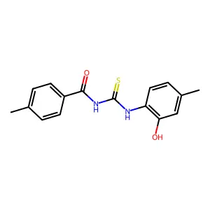 N-[(2-hydroxy-4-methylphenyl)carbamothioyl]-4-methylbenzamide structure