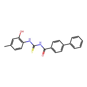 N-[(2-hydroxy-4-methylphenyl)carbamothioyl]-4-phenylbenzamide structure