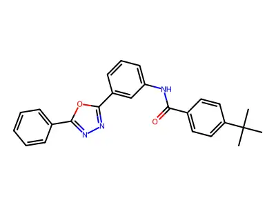 4-tert-butyl-N-[3-(5-phenyl-1,3,4-oxadiazol-2-yl)phenyl]benzamide structure