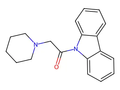 9-(piperidin-1-ylacetyl)-9H-carbazole structure
