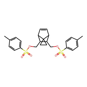 [3-[(4-methylphenyl)sulfonyloxymethyl]spiro[bicyclo[2.2.1]hept-5-ene-7,1'-cyclopropane]-2-yl]methyl 4-methylbenzenesulfonate structure