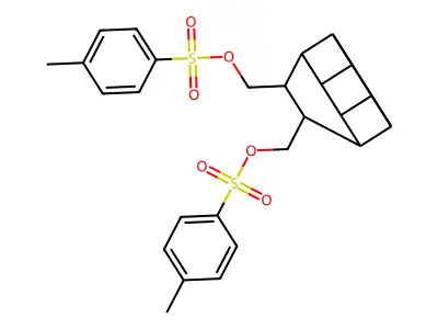 (Pentacyclo[4.4.0.0~2,5~.0~3,8~.0~4,7~]decane-9,10-diyl)bis(methylene) bis(4-methylbenzene-1-sulfonate) structure