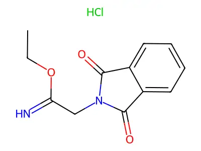 ethyl 2-(1,3-dioxo-1,3-dihydro-2H-isoindol-2-yl)ethanimidoate hydrochloride structure