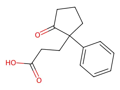 2-氧代-1-苯基环戊烷丙酸 structure