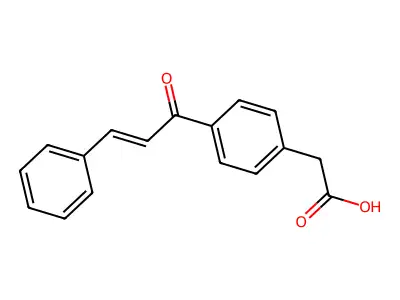2-[4-(3-Phenylprop-2-enoyl)phenyl]acetic acid structure