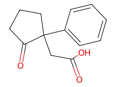 (2-Oxo-1-phenylcyclopentyl)acetic acid structure