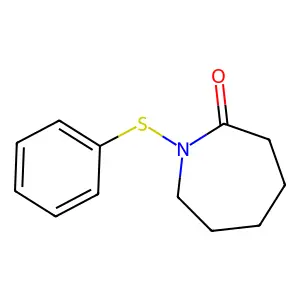 Hexahydro-1-(phenylthio)-2H-azepin-2-one structure