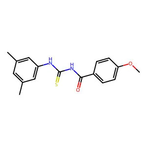 N-[(3,5-dimethylphenyl)carbamothioyl]-4-methoxybenzamide structure
