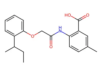 2-({[2-(Butan-2-yl)phenoxy]acetyl}amino)-5-methylbenzoic acid structure