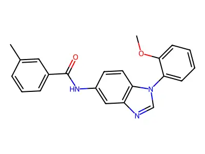 N-[1-(2-methoxyphenyl)benzimidazol-5-yl]-3-methylbenzamide structure