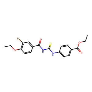 Ethyl 4-({[(3-bromo-4-ethoxyphenyl)carbonyl]carbamothioyl}amino)benzoate structure