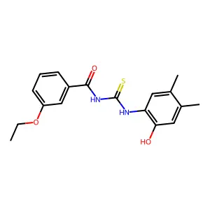3-ethoxy-N-[(2-hydroxy-4,5-dimethylphenyl)carbamothioyl]benzamide structure