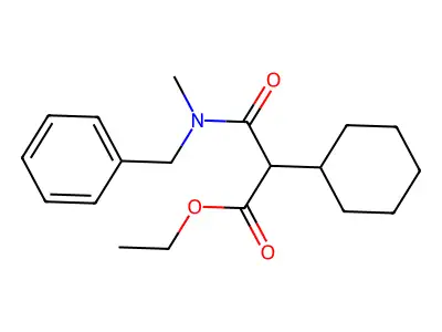 Ethyl 3-[benzyl(methyl)amino]-2-cyclohexyl-3-oxopropanoate structure