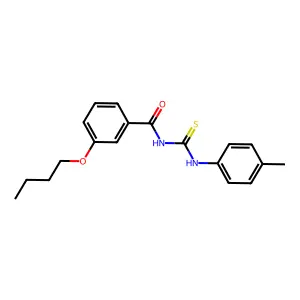3-butoxy-N-[(4-methylphenyl)carbamothioyl]benzamide structure