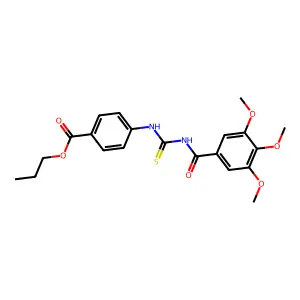 Propyl 4-[(3,4,5-trimethoxybenzoyl)carbamothioylamino]benzoate structure