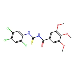 3,4,5-trimethoxy-N-[(2,4,5-trichlorophenyl)carbamothioyl]benzamide structure
